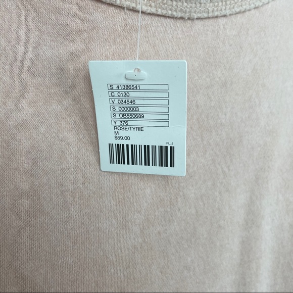 Silence + Noise Pink Dress Sweatshirt Cap Sleeve Crew Neck Woman's Size M NWT - Picture 8 of 8